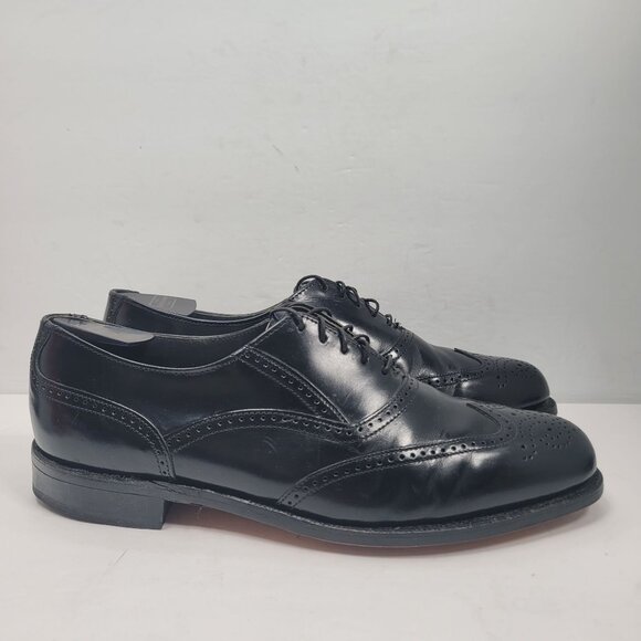 Dexter Men\'s Black Leather Wingtip Oxford Dress Shoes W765-1 US Size 9.5M main image 7